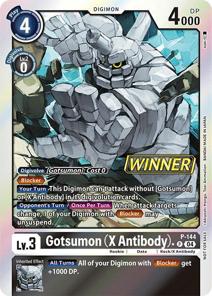 Gotsumon (X Antibody) - P-144 (Store Tournament 2024 Jul. - Sep. Winner Pack) - Digimon Promotion Cards (D-PR)