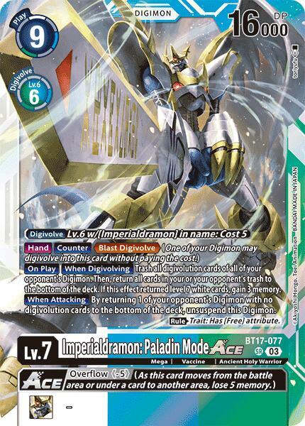 Imperialdramon: Paladin Mode ACE - Secret Crisis (BT17)