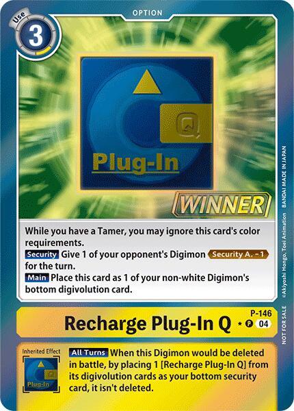 Recharge Plug-In Q - P-146 (Store Tournament 2024 Jul. - Sep. Winner Pack) - Digimon Promotion Cards (D-PR)