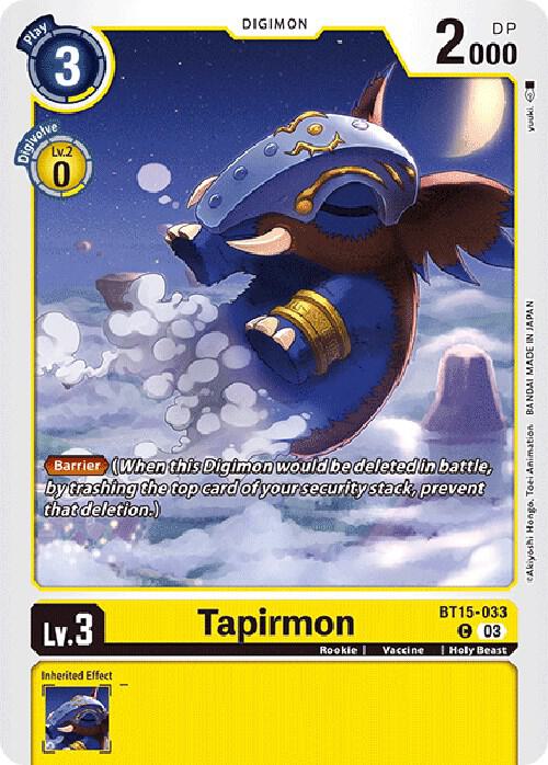 Tapirmon - Exceed Apocalypse (BT15)