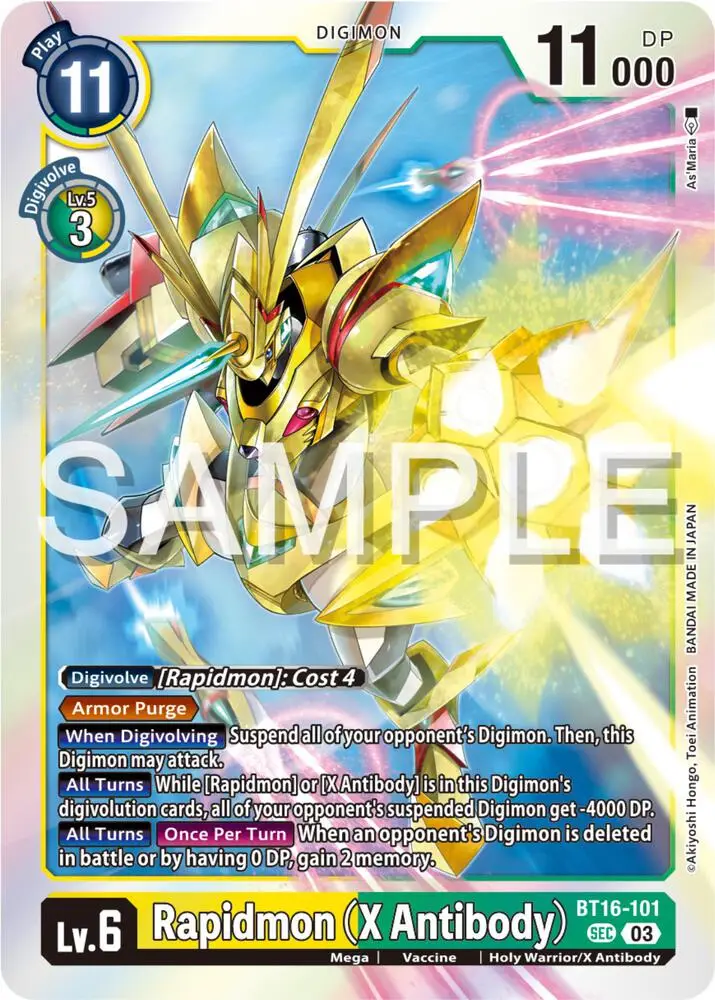 Rapidmon (X Antibody) - Beginning Observer (BT16)