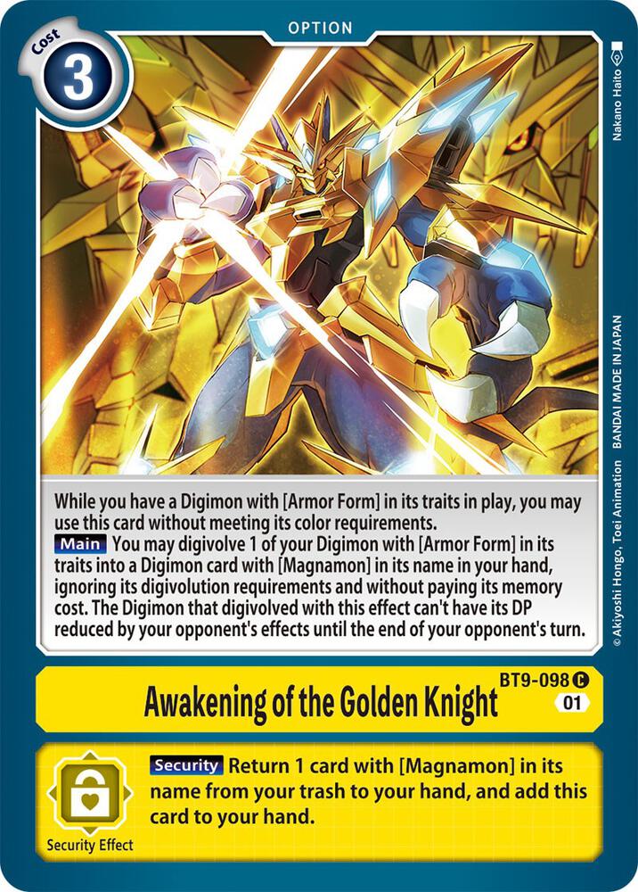 Awakening of the Golden Knight - X Record (BT09)