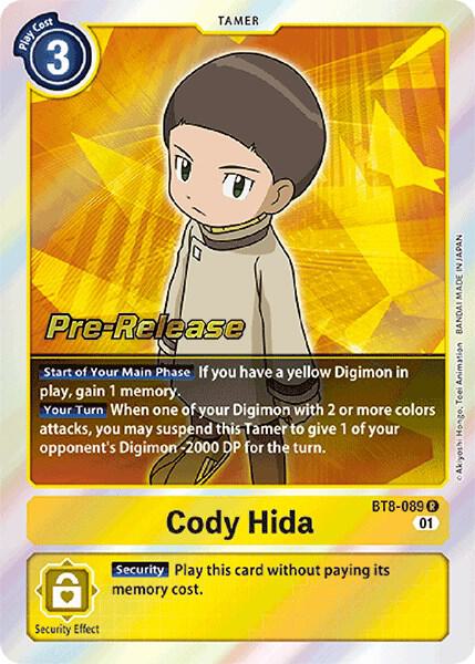 Cody Hida - New Awakening Pre-Release Cards (BT08_PR)