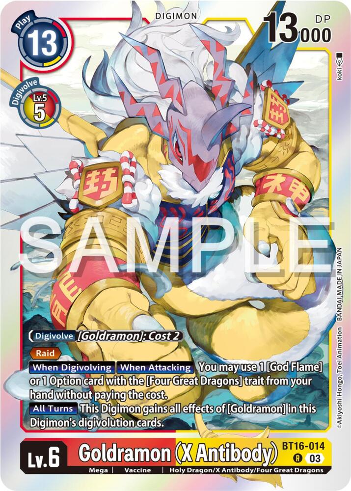 Goldramon (X Antibody) - Beginning Observer (BT16)