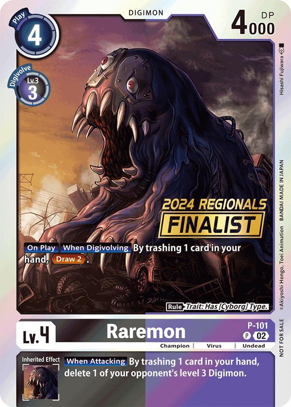 Raremon - P-101 (2024 Regionals Finalist) - Digimon Promotion Cards (D-PR)