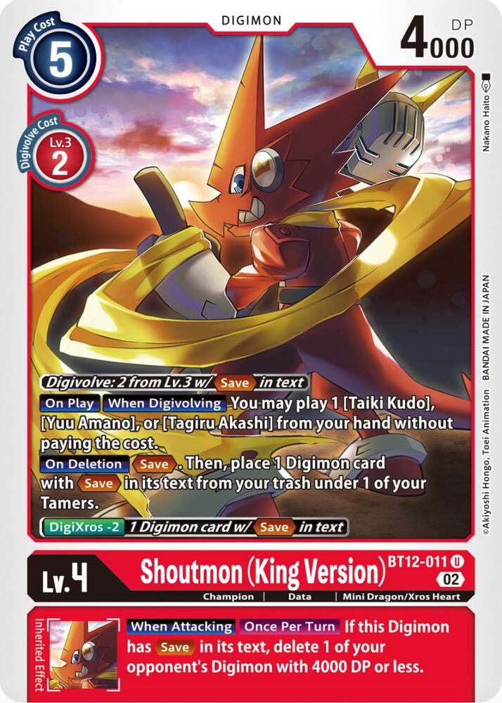 Shoutmon (King Version) - Across Time (BT12)