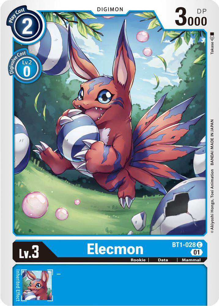Elecmon - BT1-028 (Alternate Art) - Starter Deck 08: Ulforce Veedramon (ST-8)