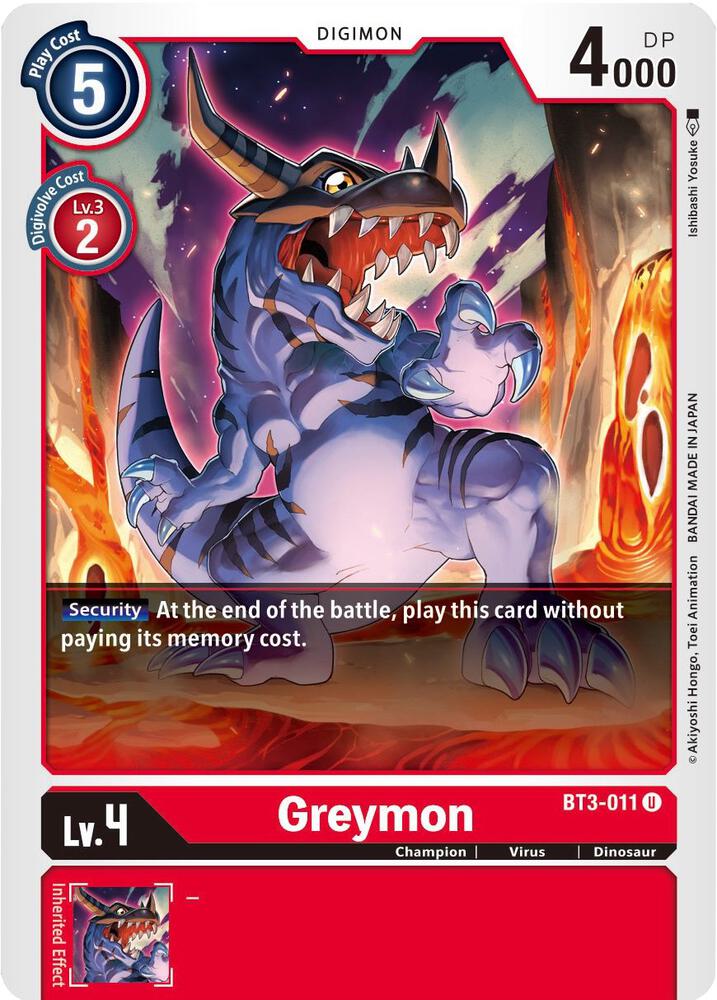 Greymon - BT3-011 - Release Special Booster 1.5 (BT01-03B)