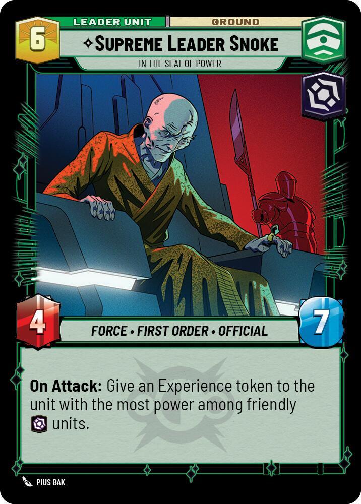 Supreme Leader Snoke - In the Seat of Power - Legends of the Force (LOF)