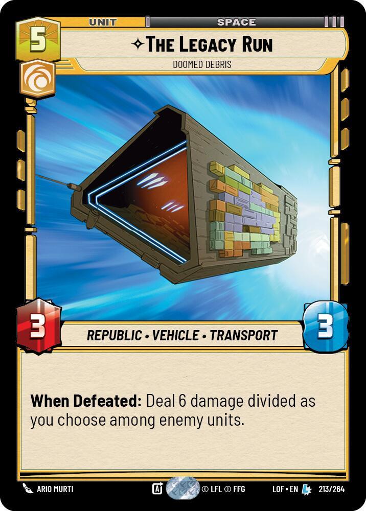 The Legacy Run - Doomed Debris - Legends of the Force (LOF)