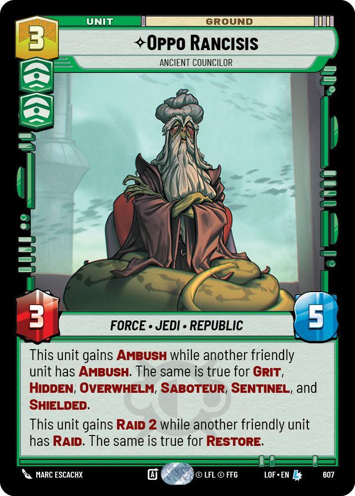 Oppo Rancisis - Ancient Councilor (Foil) - Legends of the Force (LOF)