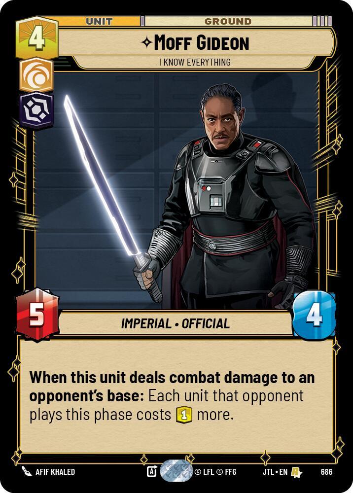 Moff Gideon - I Know Everything (Foil) - Jump to Lightspeed (JTL)
