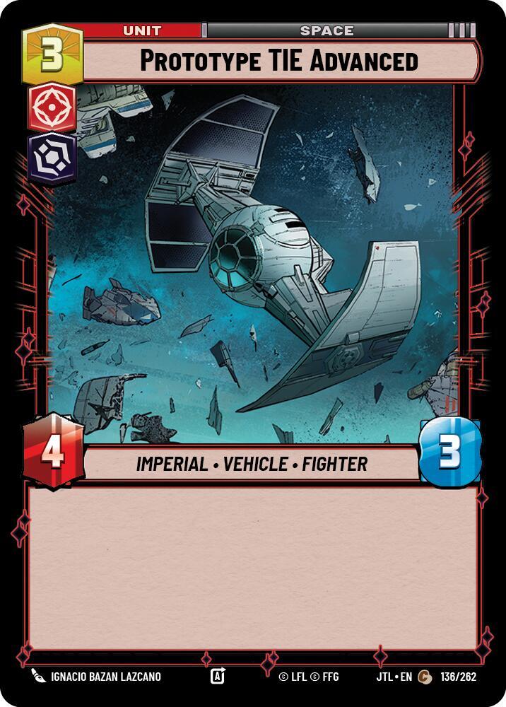 Prototype TIE Advanced - Jump to Lightspeed (JTL)