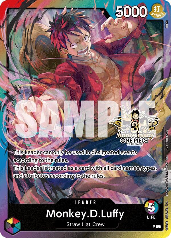 Monkey.D.Luffy (3rd Anniversary Tournament 3 Brothers Pack) - Carrying On His Will: 3rd Anniversary Tournament Cards (OP13 ANN)