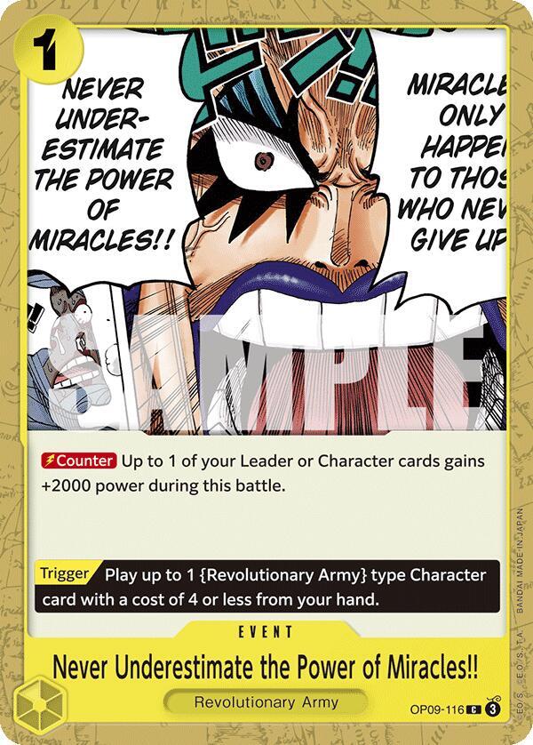 Never Underestimate the Power of Miracles!! - Emperors in the New World (OP09)