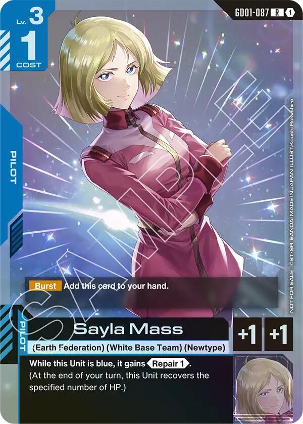 Sayla Mass (Store Tournament Participant Pack 01) - Gundam Promotional Cards (GCG-PR)