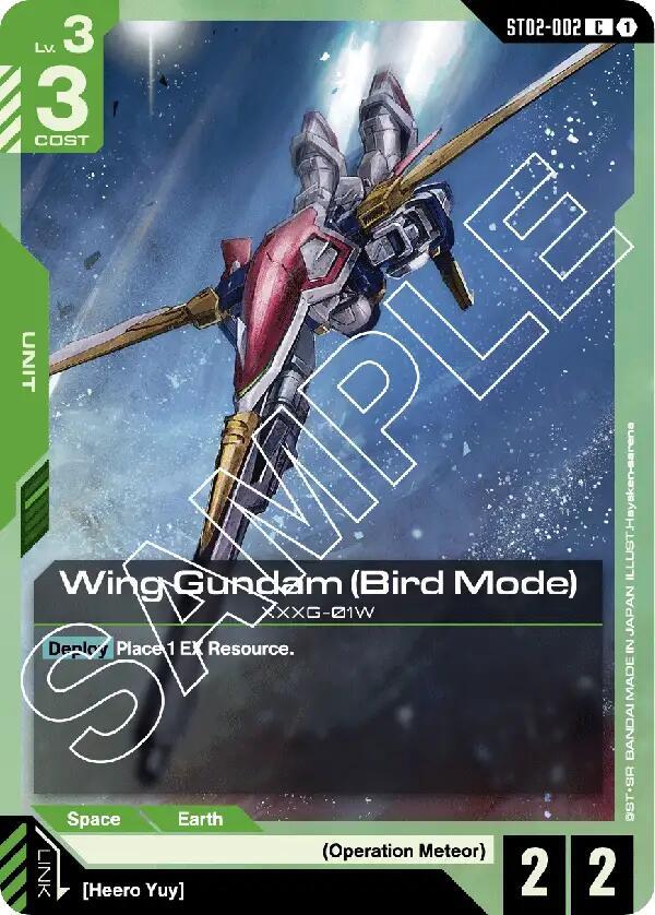 Wing Gundam (Bird Mode) - Starter Deck 02: Wings of Advance (ST02)