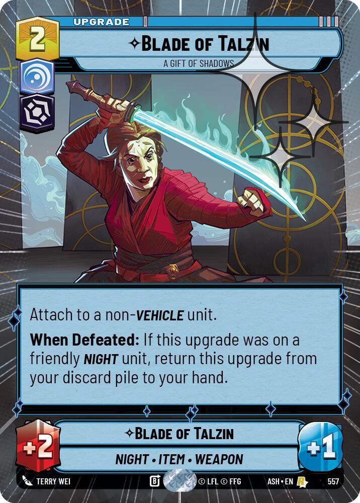 Blade of Talzin - A Gift of Shadows (Hyperspace Foil) - Ashes of the Empire (ASH)