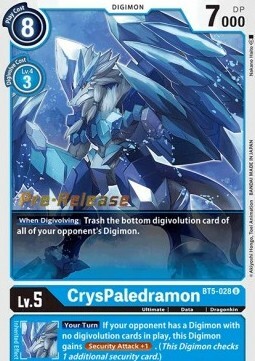 CrysPaledramon - Battle of Omni Pre-Release Cards (BT-05_PR)