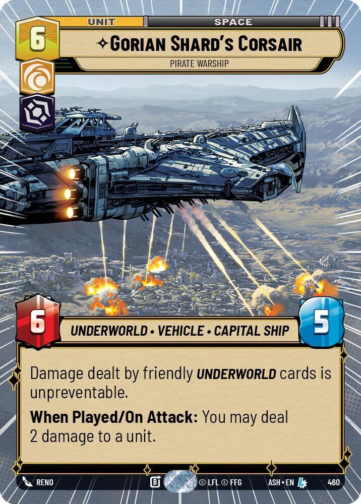 Gorian Shard's Corsair - Pirate Warship (Hyperspace) - Ashes of the Empire (ASH)