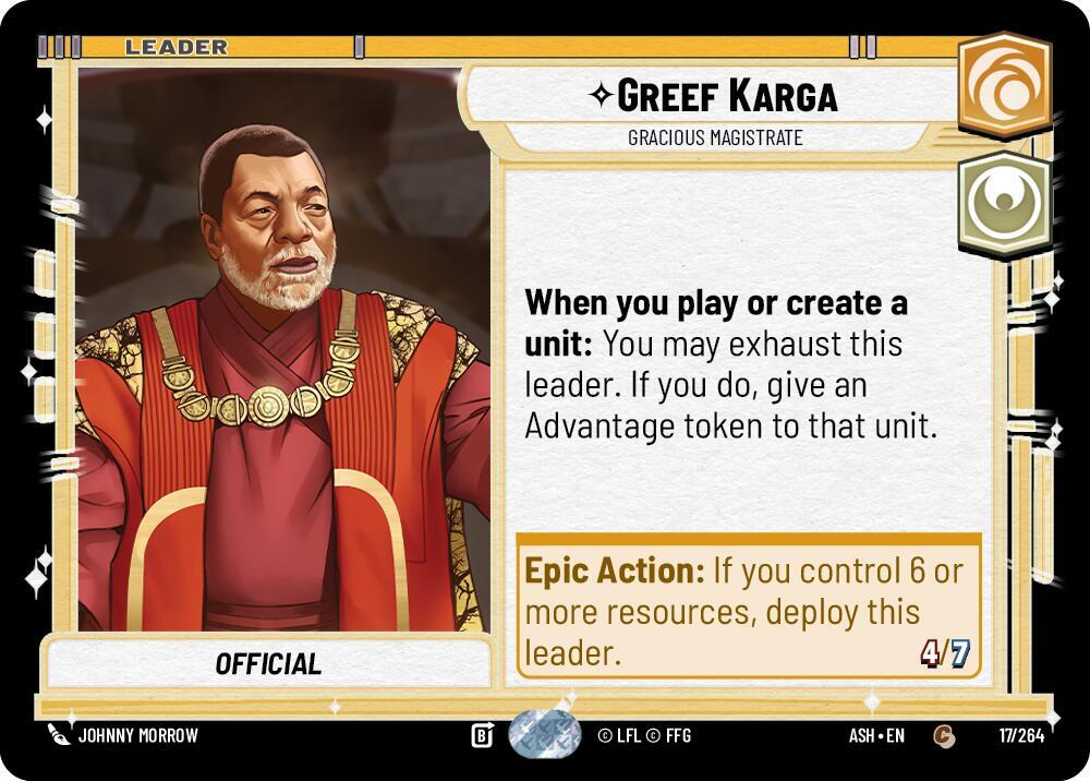 Greef Karga - Gracious Magistrate - Ashes of the Empire (ASH)