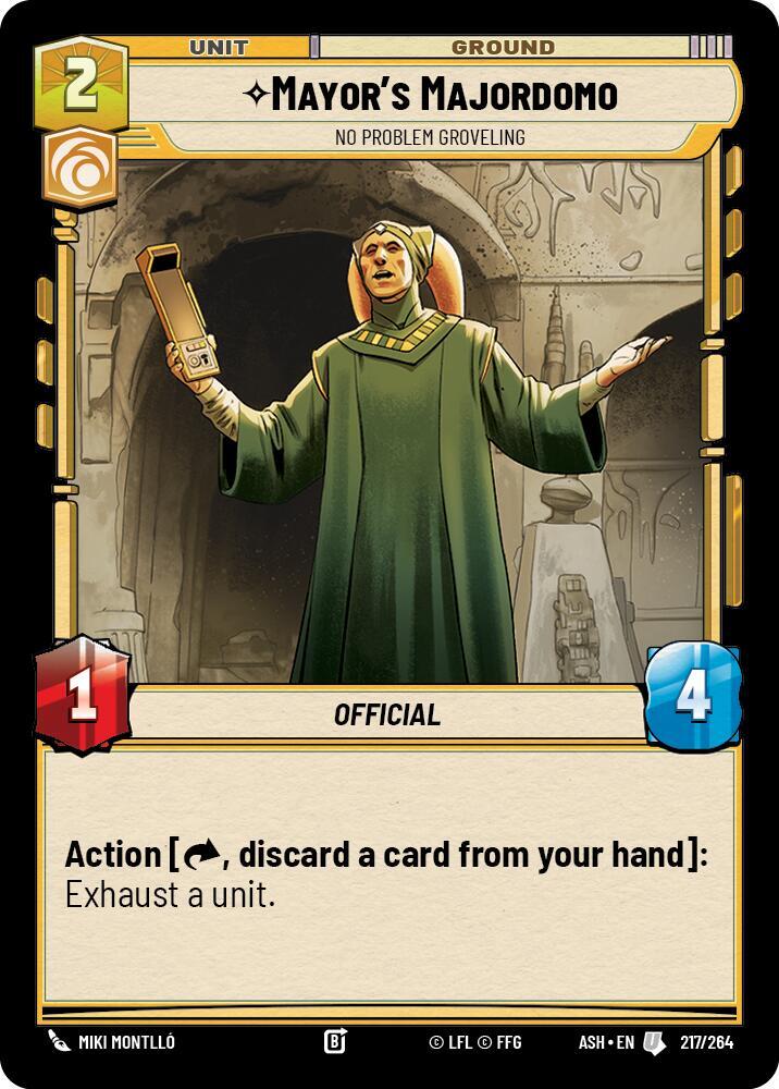 Mayor's Majordomo - No Problem Groveling - Ashes of the Empire (ASH)