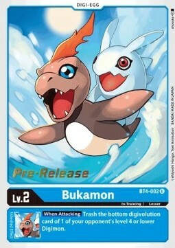 Bukamon(Pre-Release Stamped) BT-04: Great Legend Pre-Release