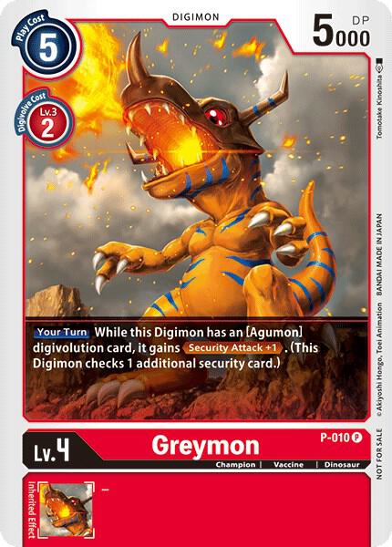 Greymon - P-010 - Digimon Promotion Cards (D-PR)