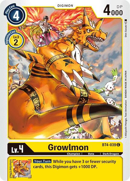 Growlmon - Great Legend (BT-04)
