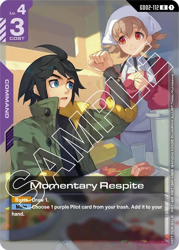 Momentary Respite (Store Tournament Participant Pack 02) - Gundam Promotional Cards (GCG-PR)