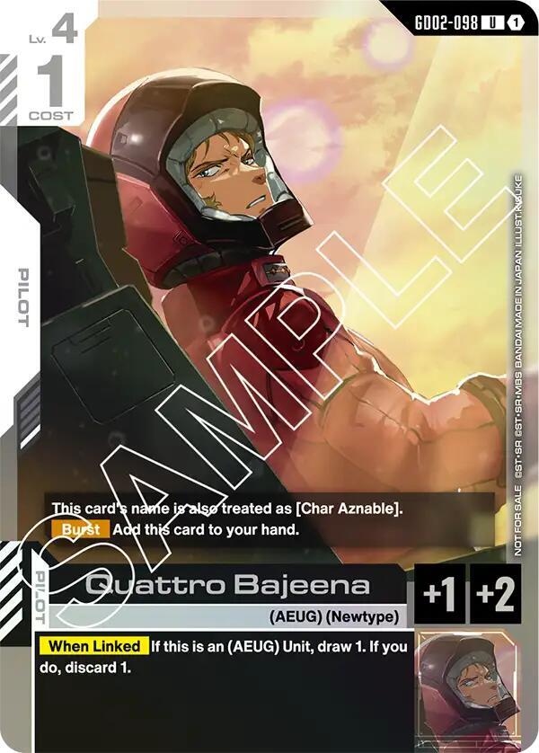 Quattro Bajeena (Store Tournament Participant Pack 02) - Gundam Promotional Cards (GCG-PR)