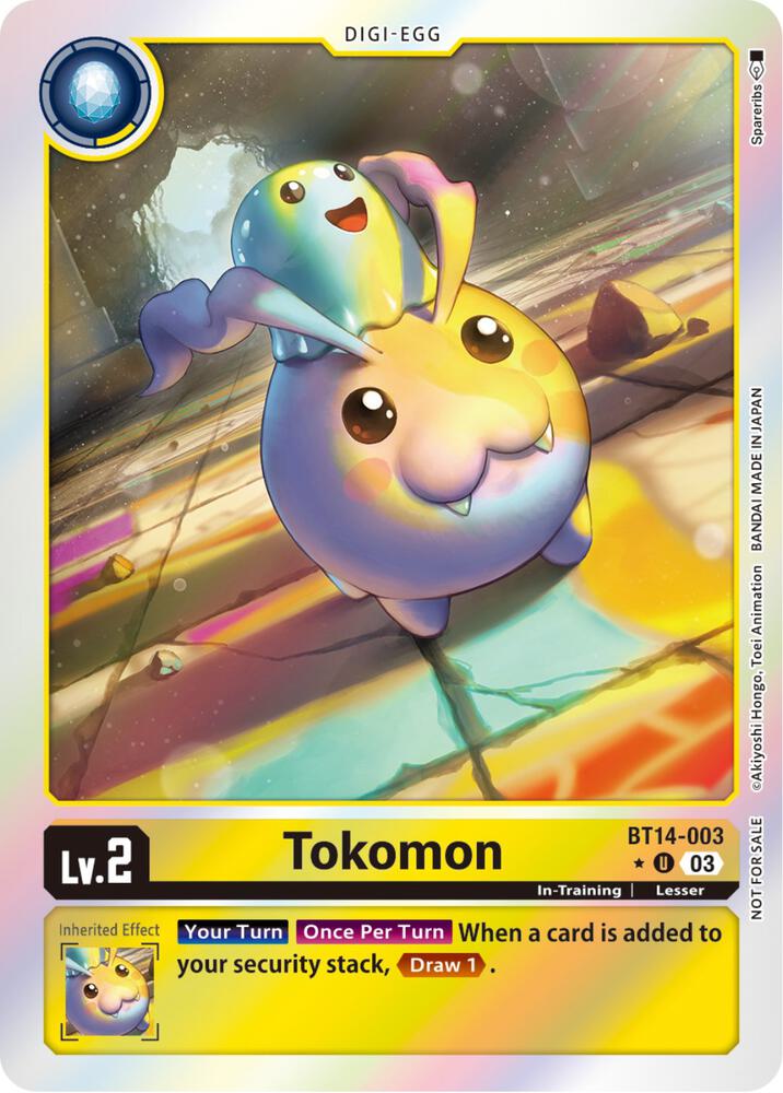 Tokomon (Blast Ace Box Promotion Pack) - Blast Ace (BT-14)