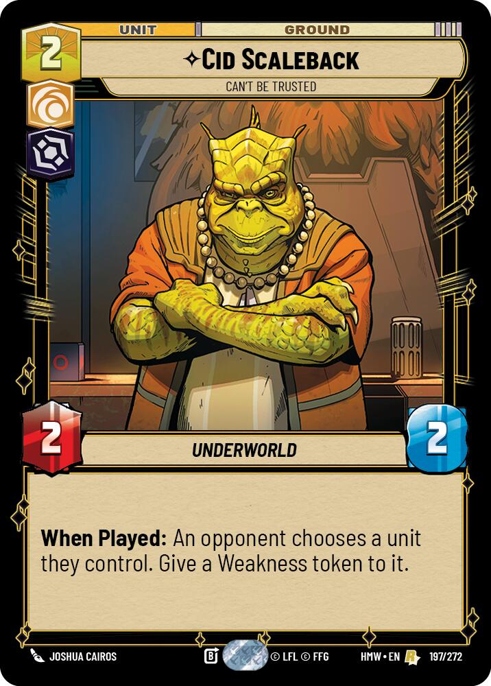 Cid Scaleback - Can't Be Trusted - Homeworlds (HMW)