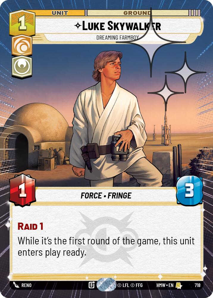 Luke Skywalker - Dreaming Farmboy (Hyperspace Foil) - Homeworlds (HMW)